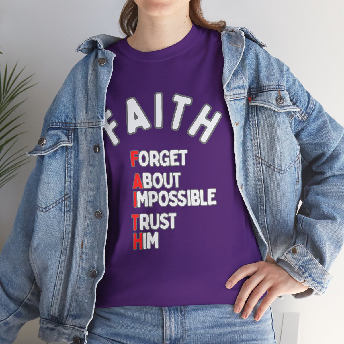 Faith T-Shirt "Forget About Impossible, Trust Him" Dark