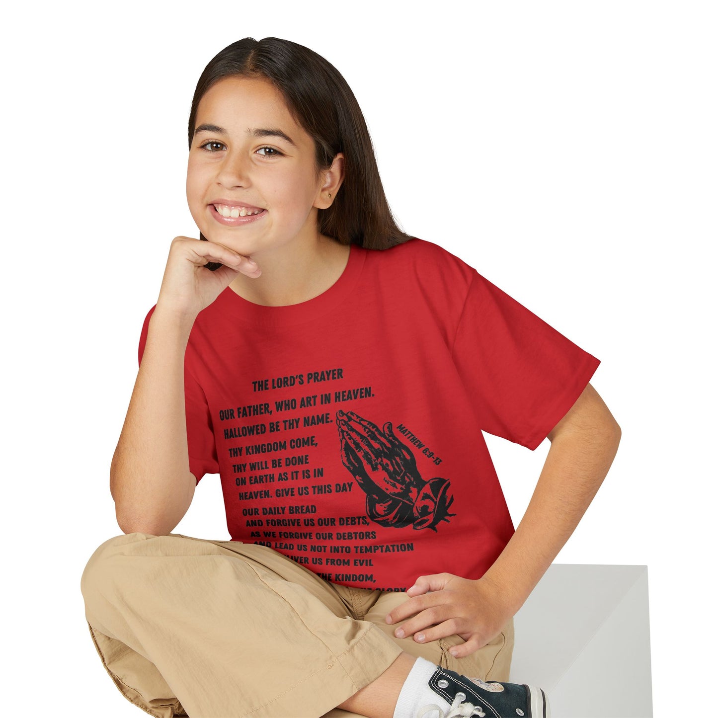 The Lord's Prayer Youth T-Shirt - Black