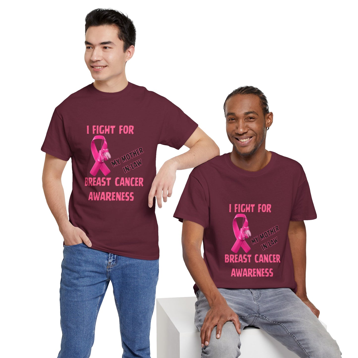 I Fight for My Mother-in-Law Pink Ribbon Tee