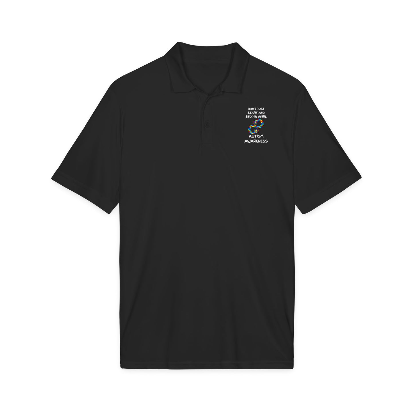 Don't Start and Stop Autism Polo - White