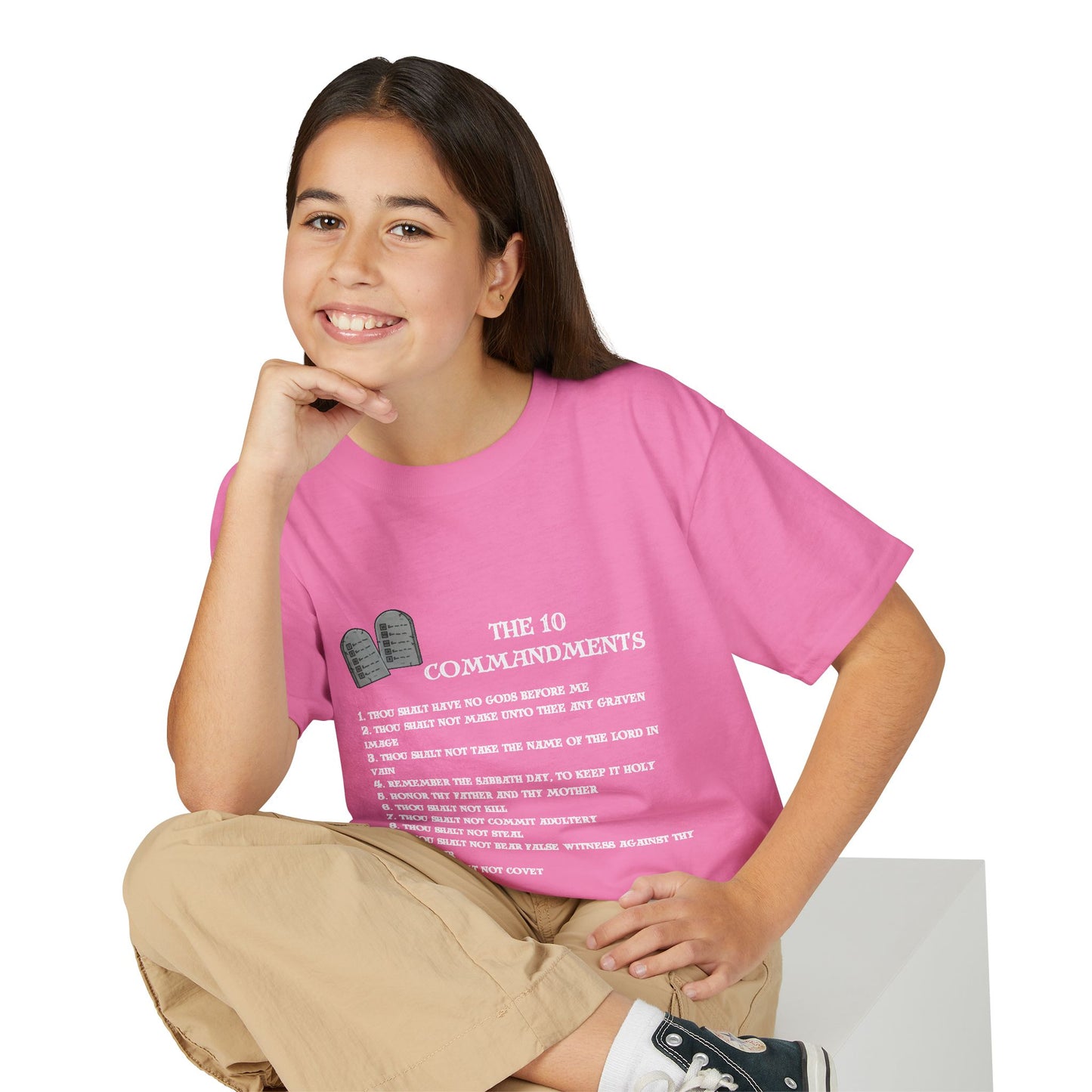 10 Commandments Youth T-shirt - White