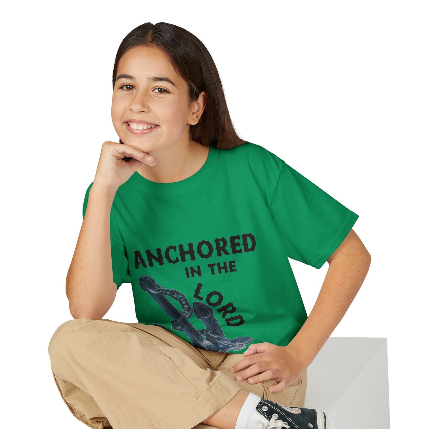 Anchored in the Lord Youth T-Shirt — Black