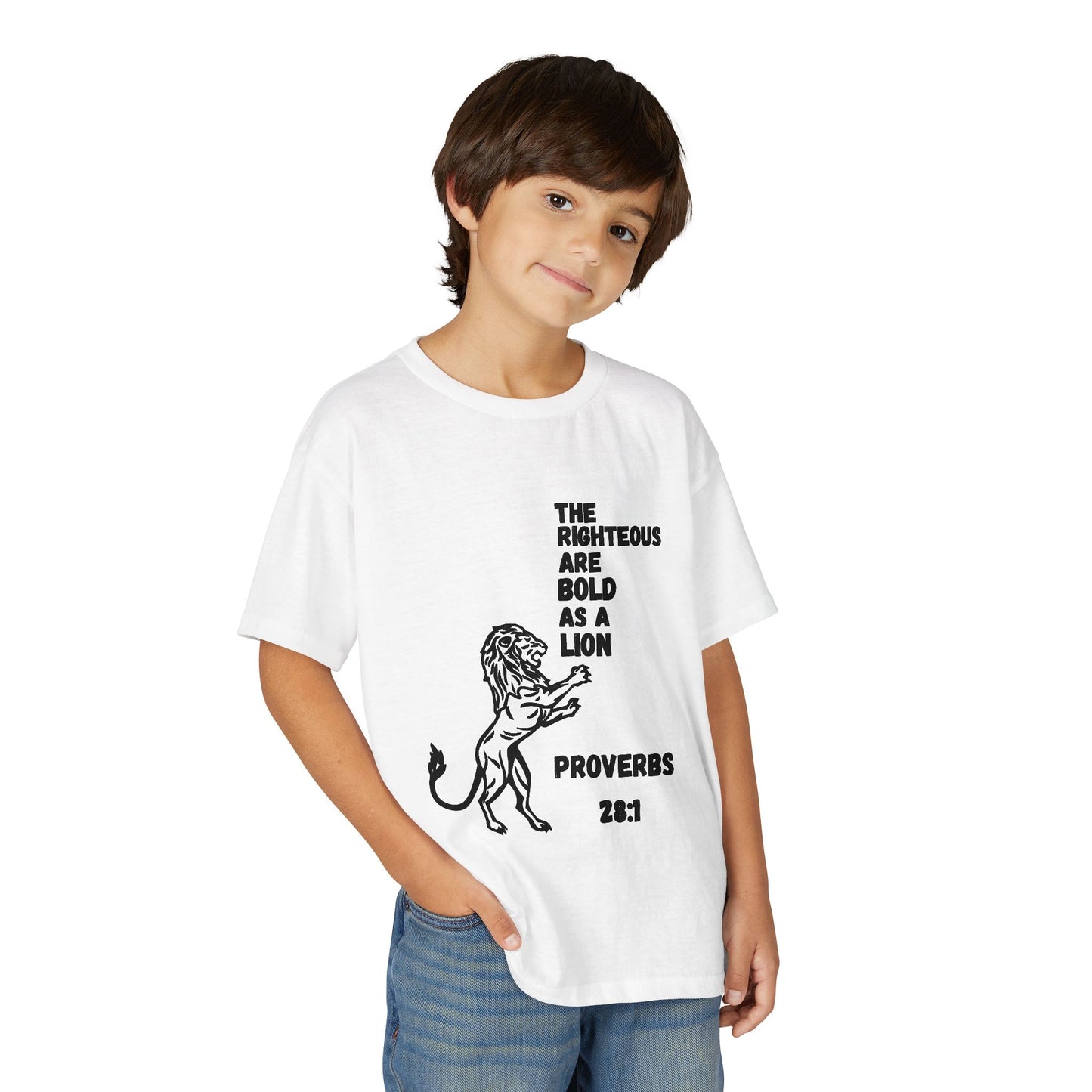 The Righteous Are Bold as a Lion Youth T-shirt