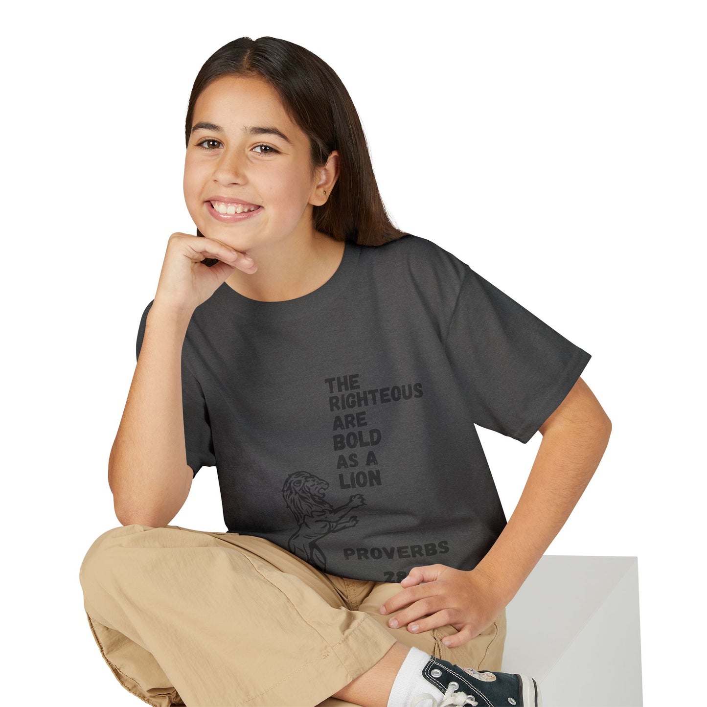 The Righteous Are Bold as a Lion Youth T-shirt