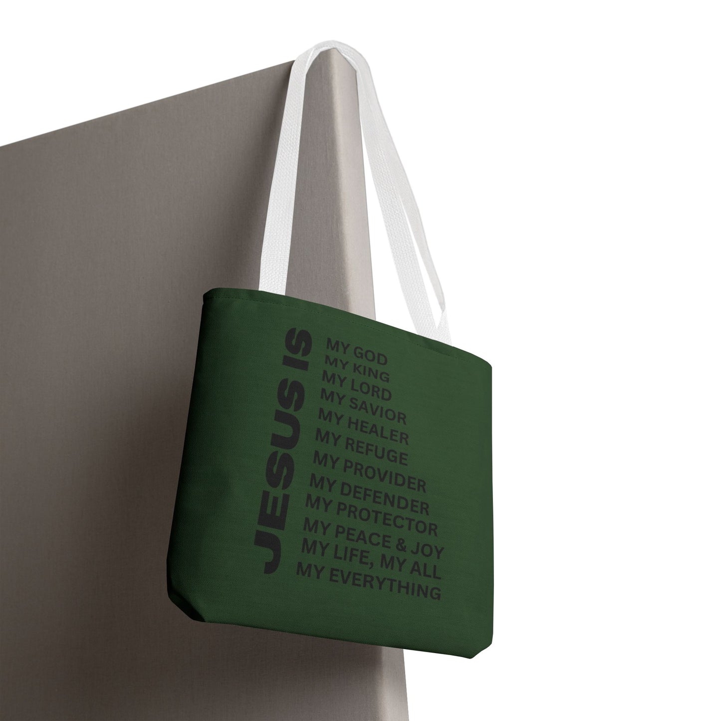 Christian JESUS IS Tote Bag - Green