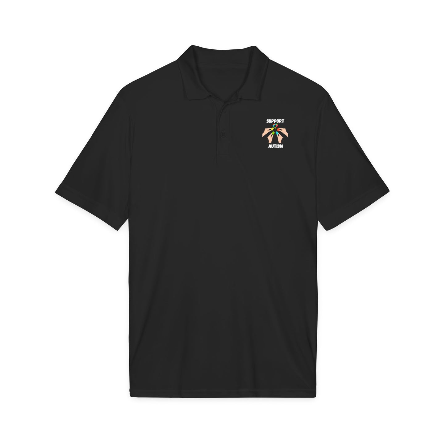 Support Autism Polo Shirt — White
