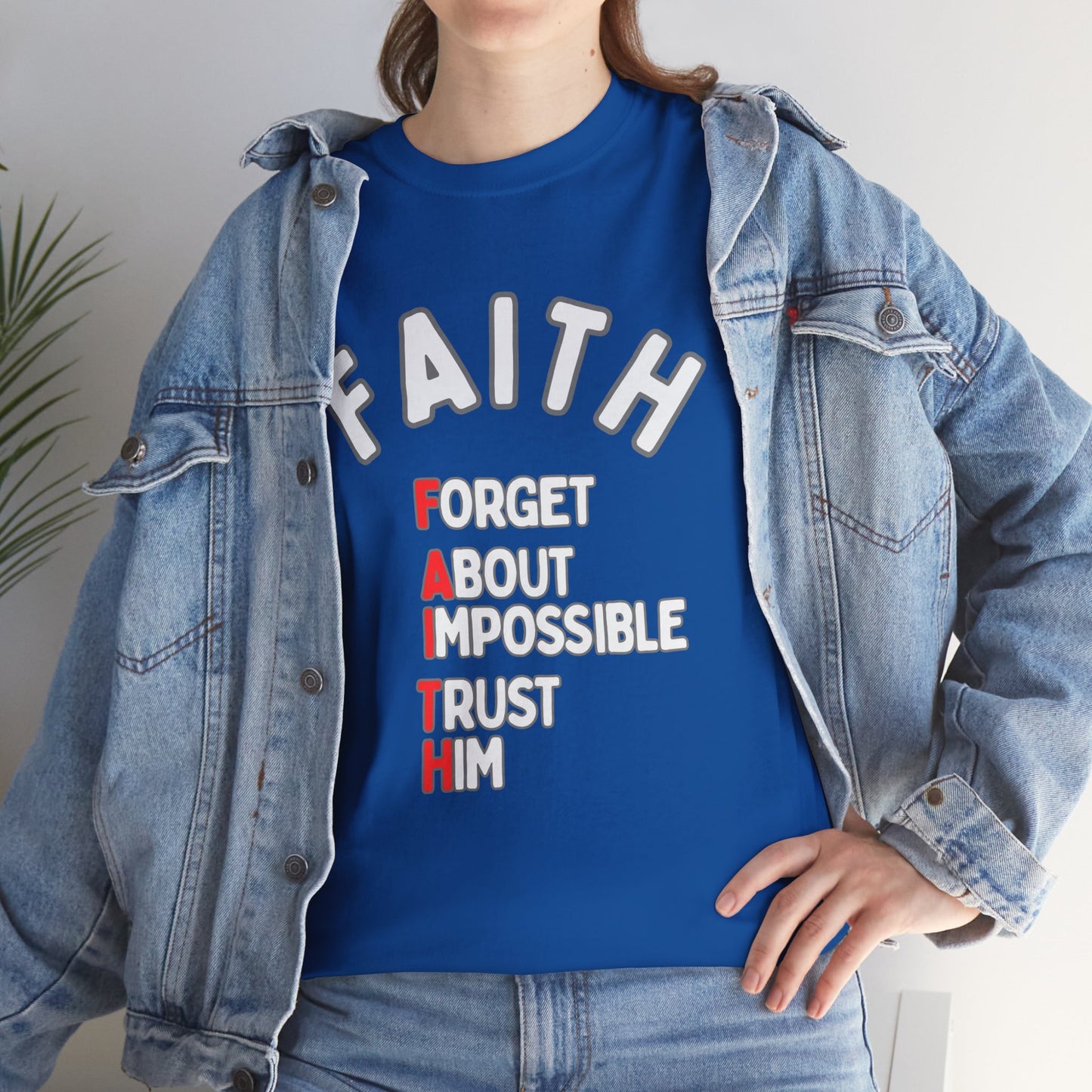 Faith T-Shirt "Forget About Impossible, Trust Him" Dark