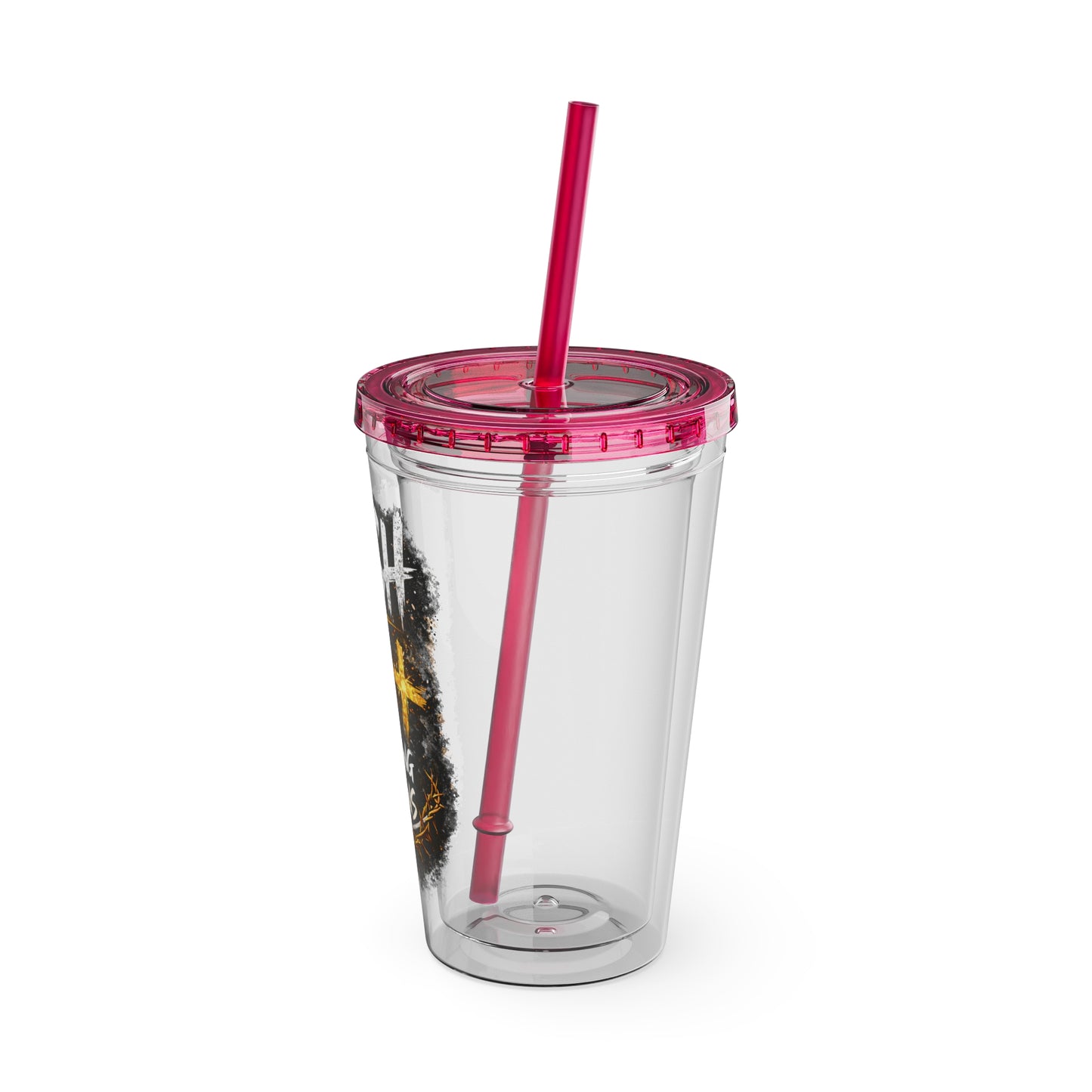 “PUSH: Pray Until Something Happens” 16oz Tumbler with Straw