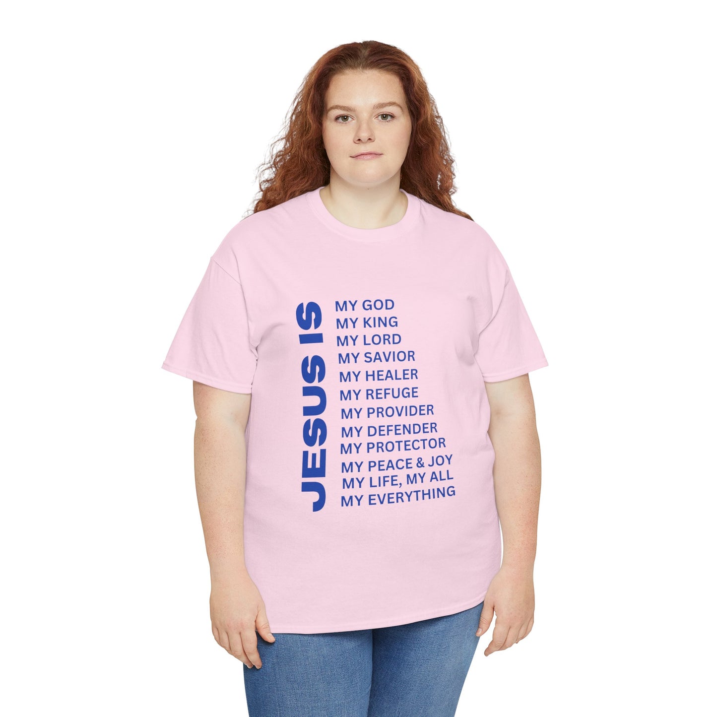 Christian JESUS IS T-Shirt - Blue