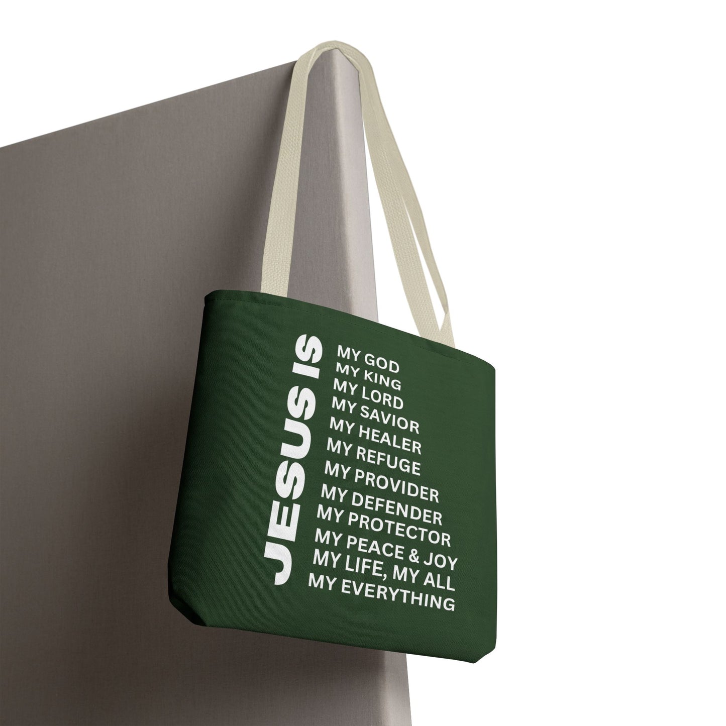 Christian JESUS IS Tote Bag - Green