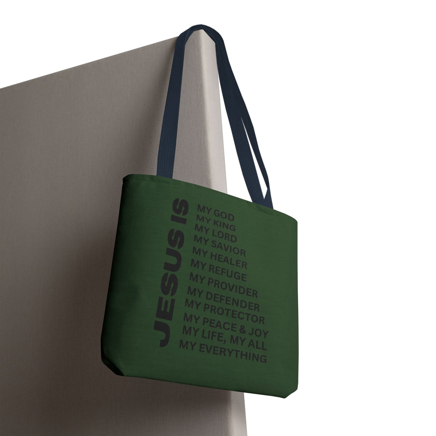 Christian JESUS IS Tote Bag - Green
