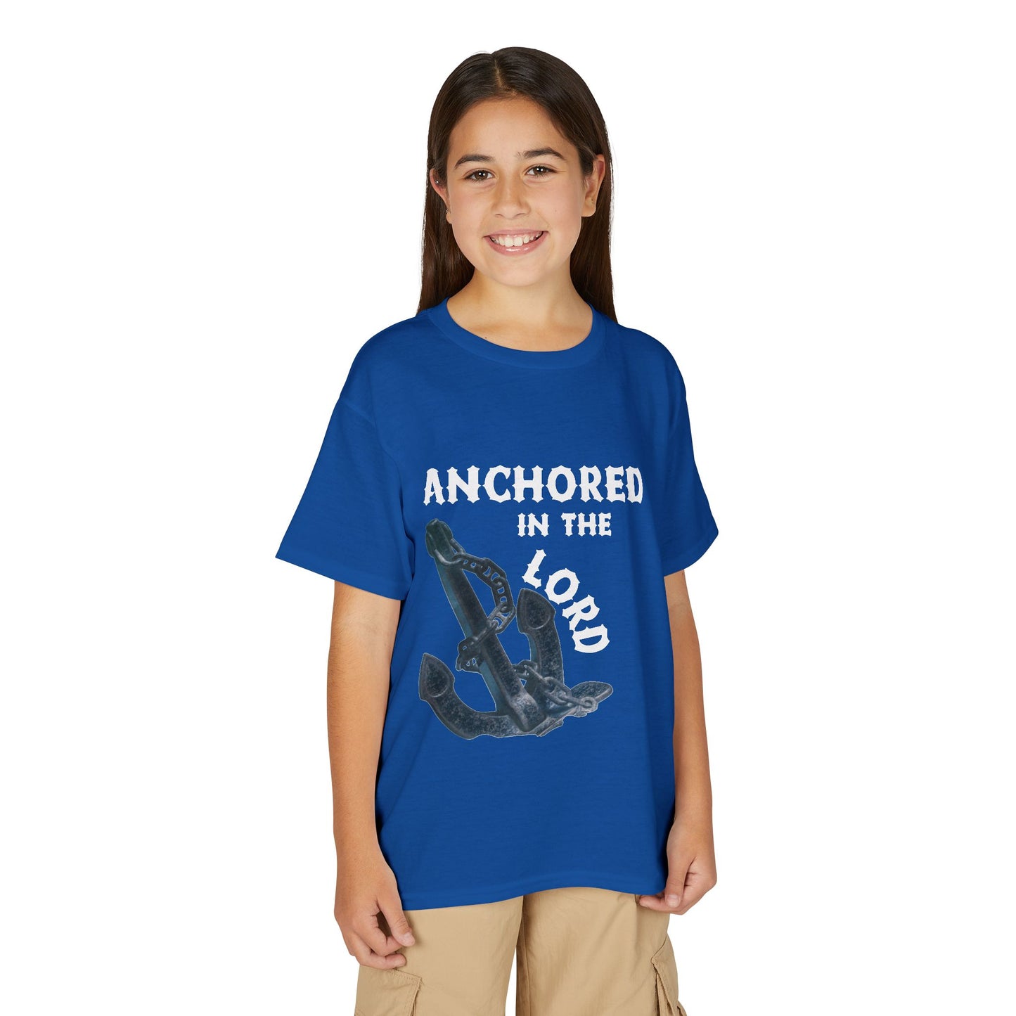 Anchored in the Lord Youth T-Shirt — White