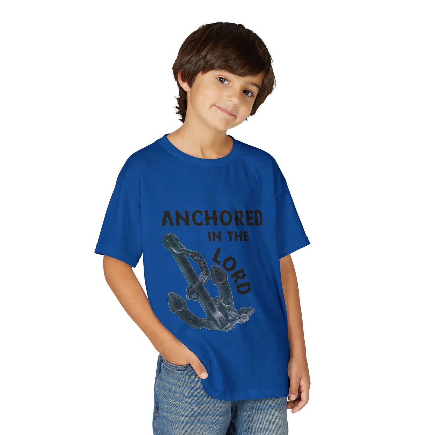 Anchored in the Lord Youth T-Shirt — Black