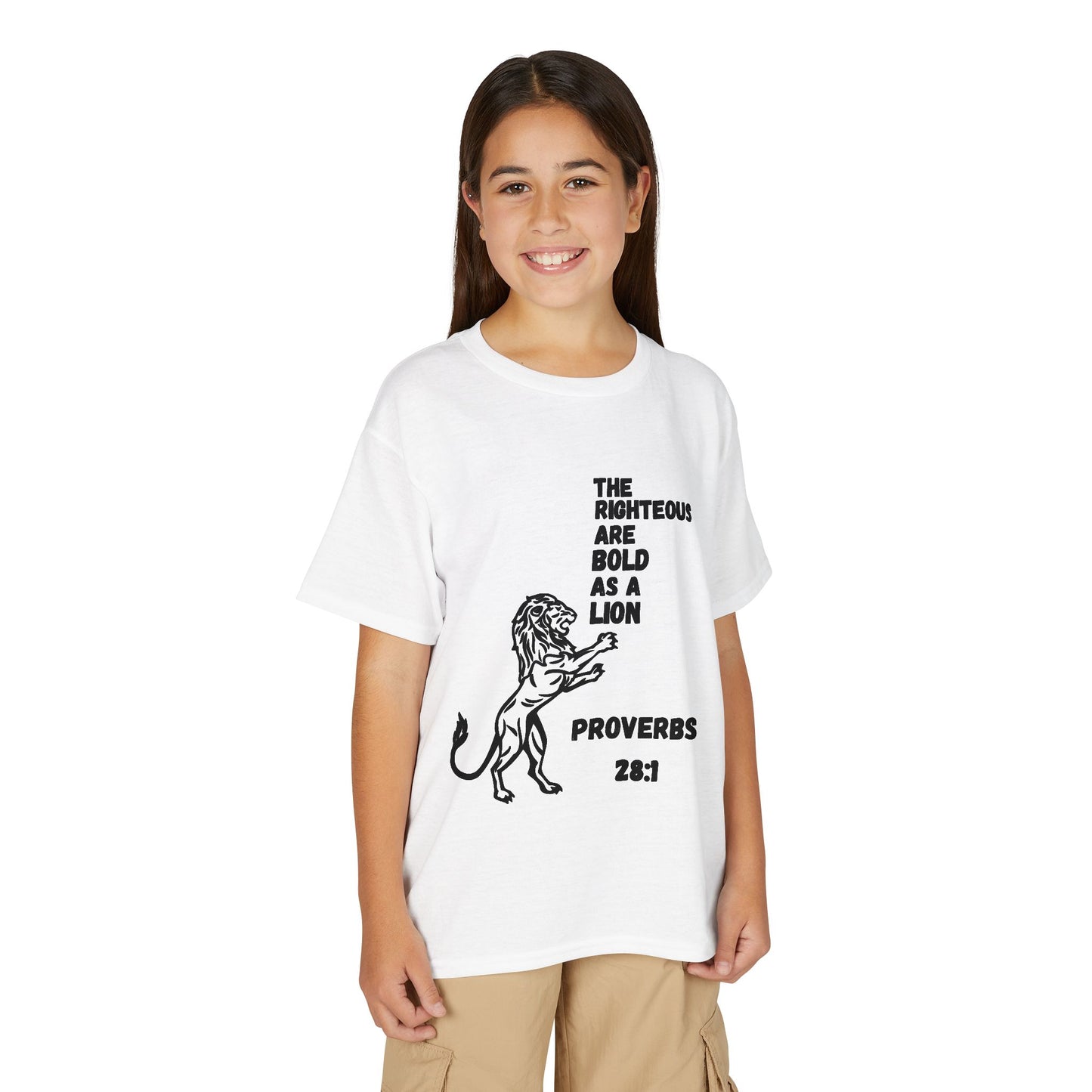 The Righteous Are Bold as a Lion Youth T-shirt