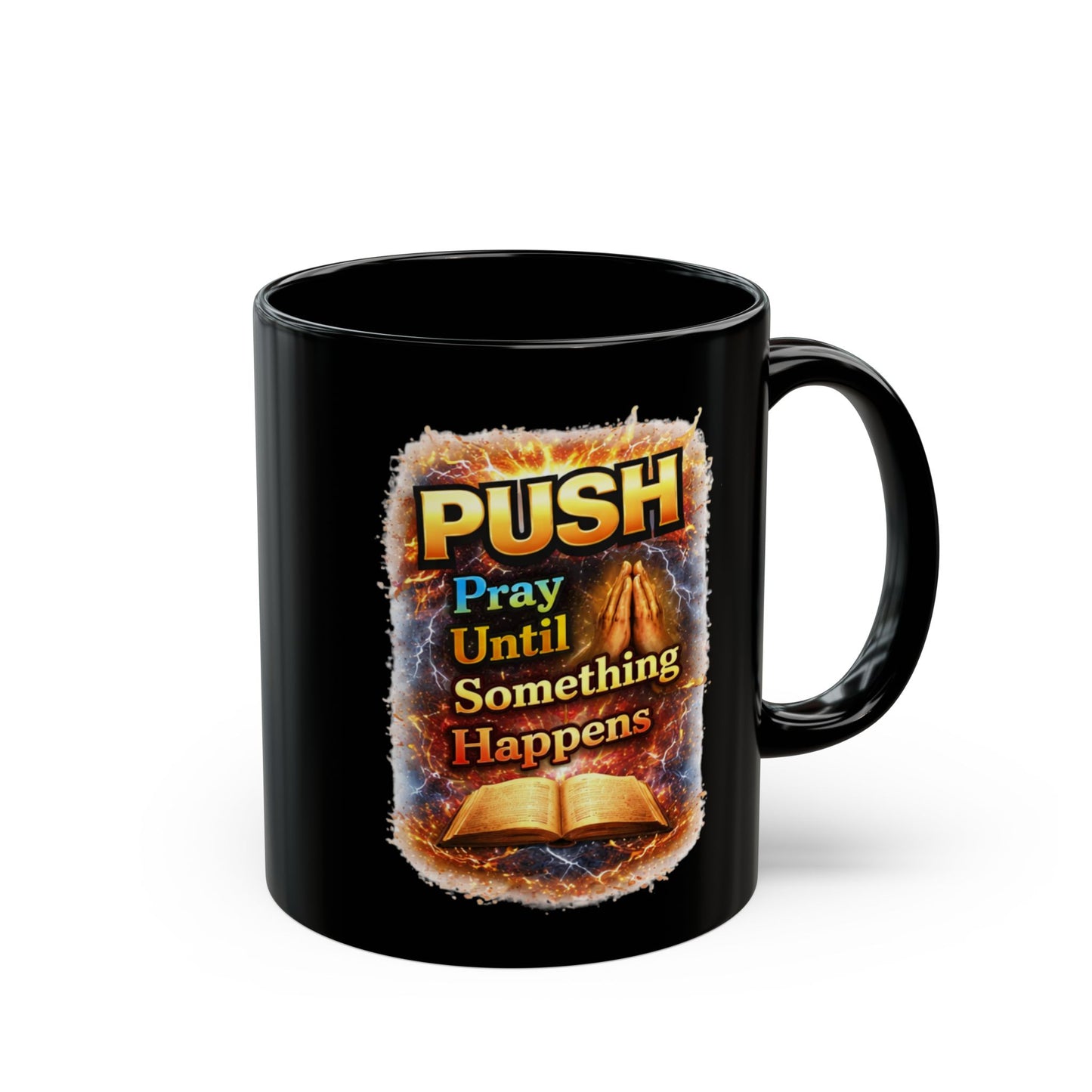 Push Black Coffee Mug - Bible — (11oz & 15oz)