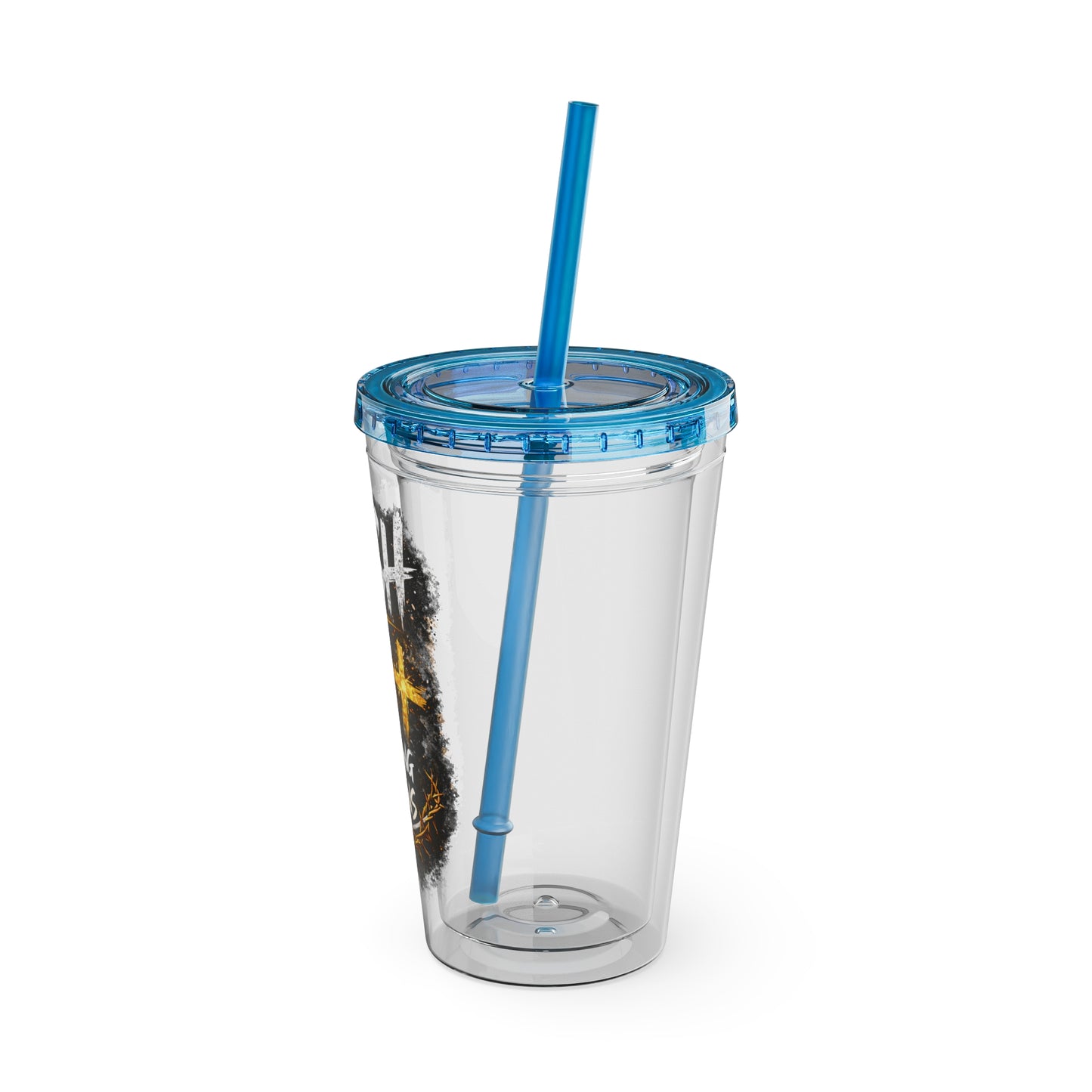 “PUSH: Pray Until Something Happens” 16oz Tumbler with Straw