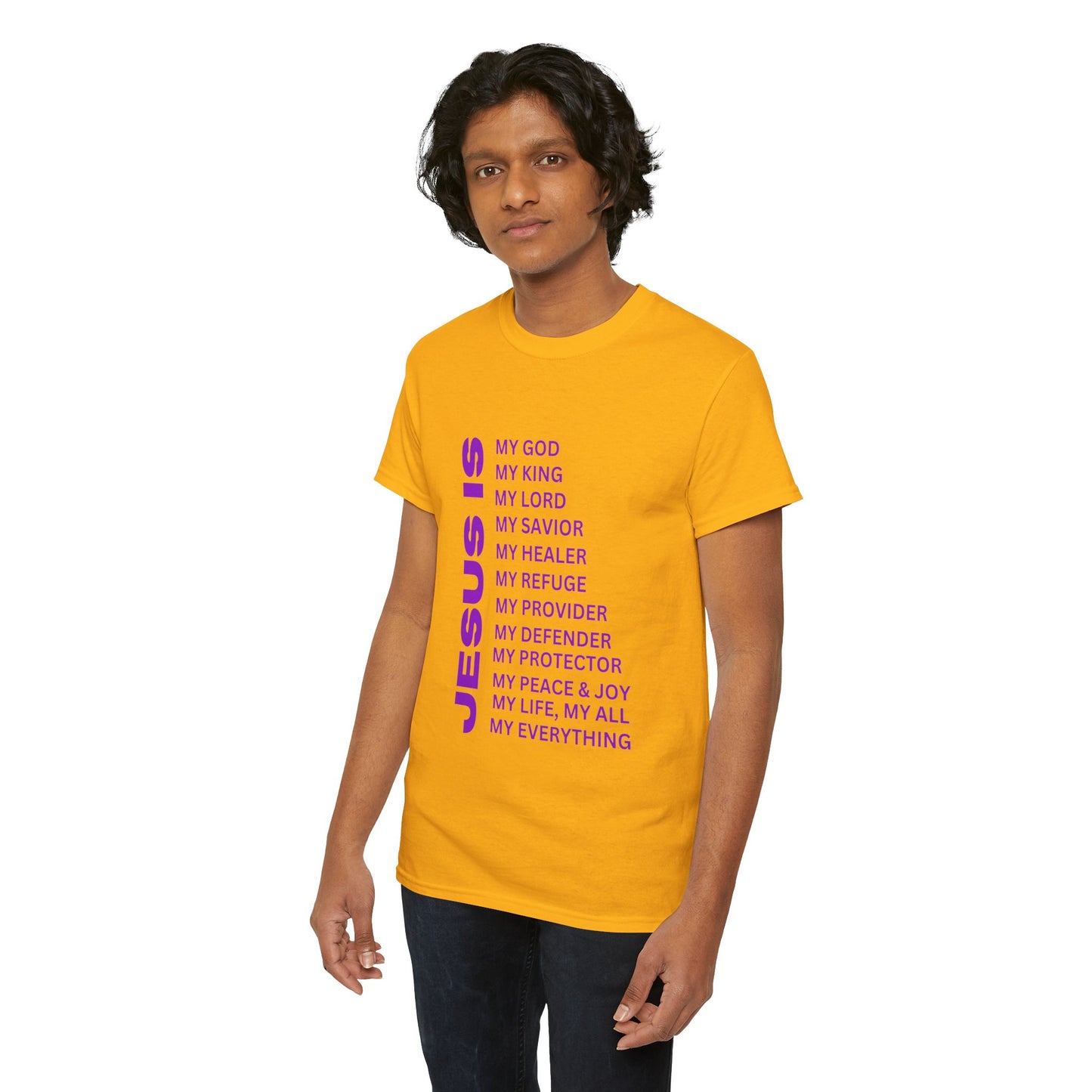 Christian JESUS IS T-shirt - Purple