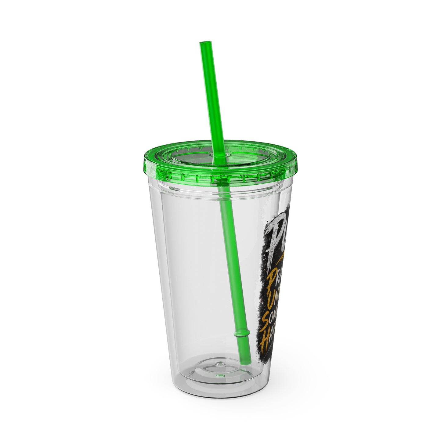 “PUSH: Pray Until Something Happens” 16oz Tumbler with Straw