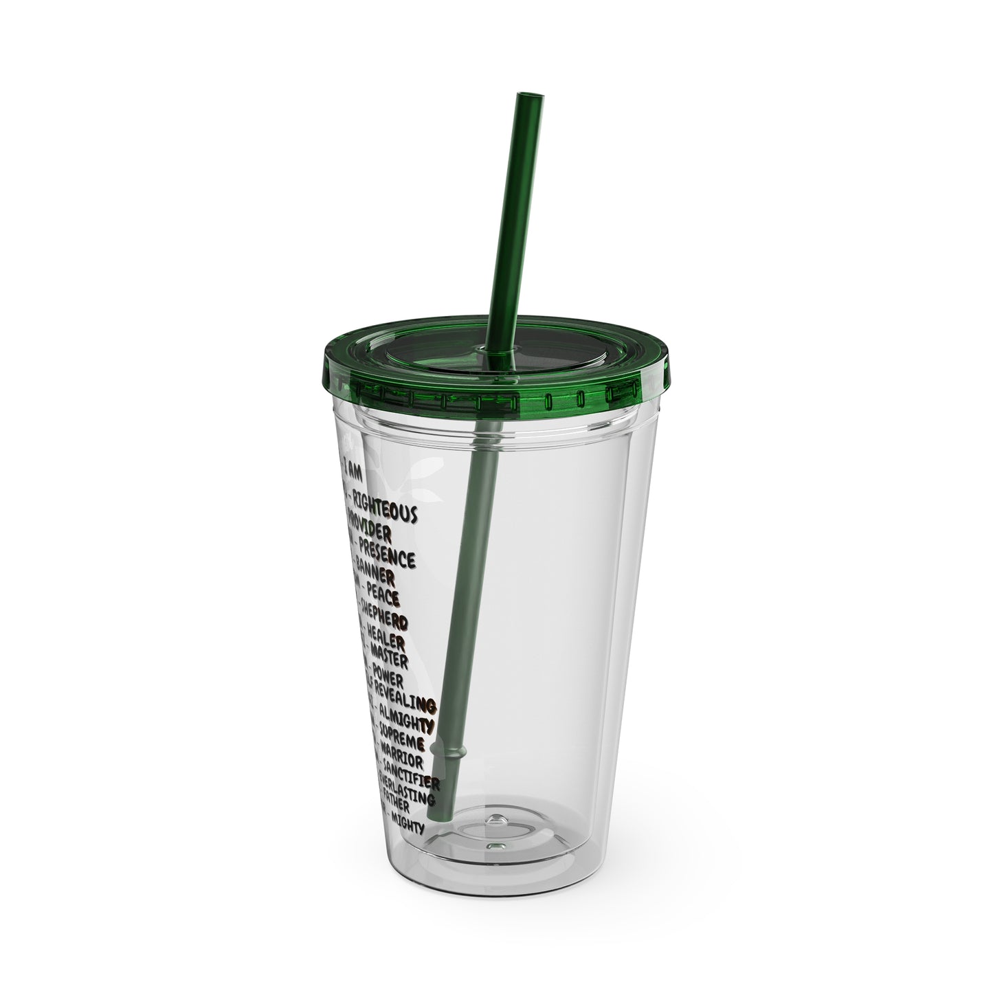 Characteristic Names of God 16oz Tumbler with Straw