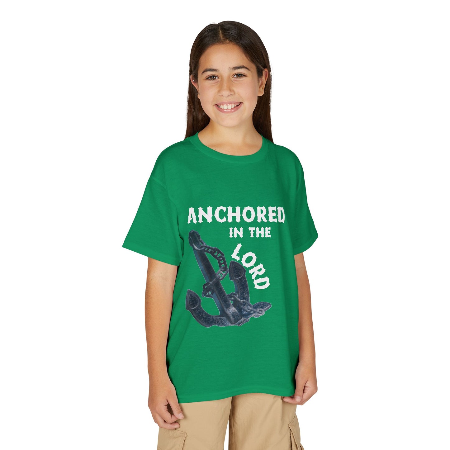 Anchored in the Lord Youth T-Shirt — White