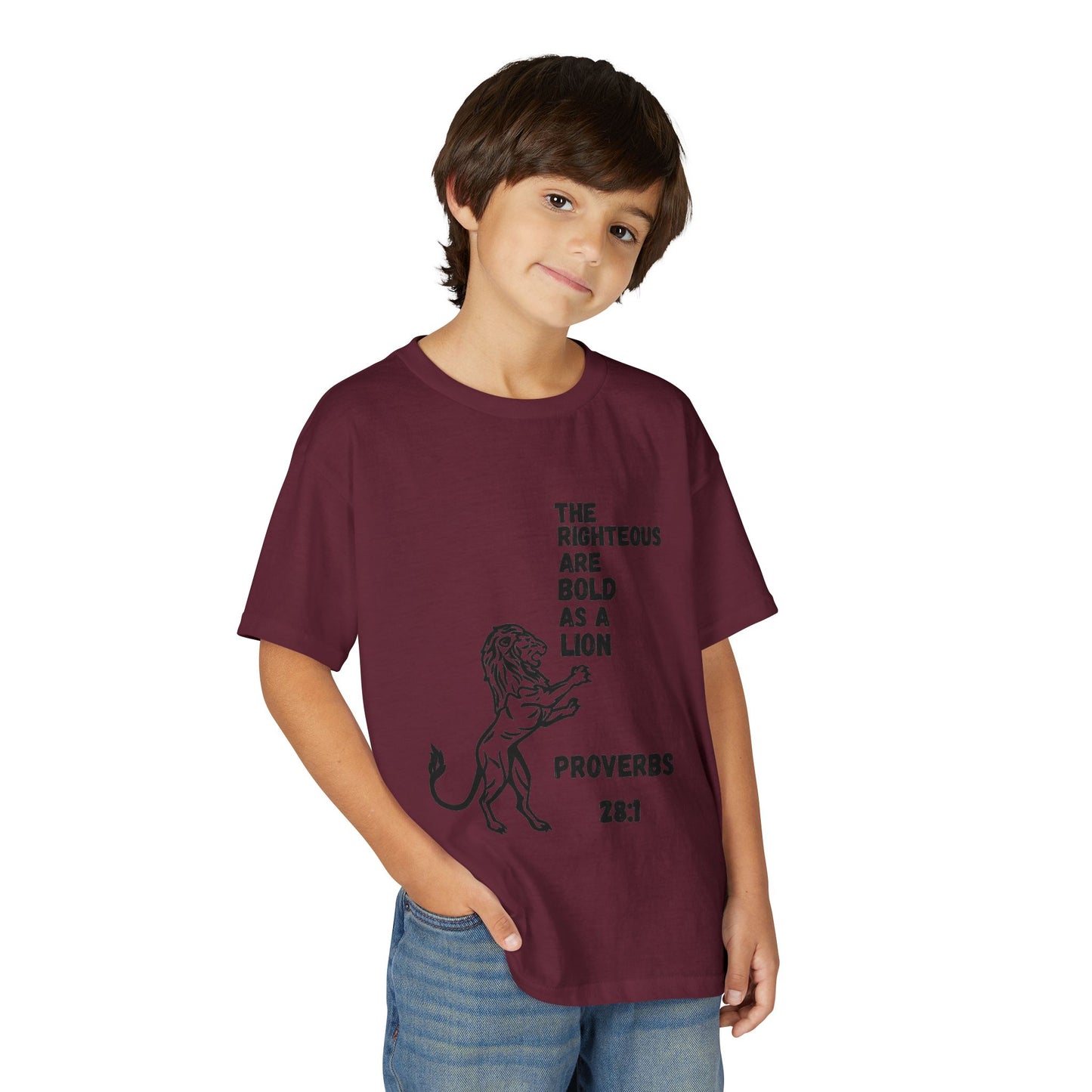 The Righteous Are Bold as a Lion Youth T-shirt