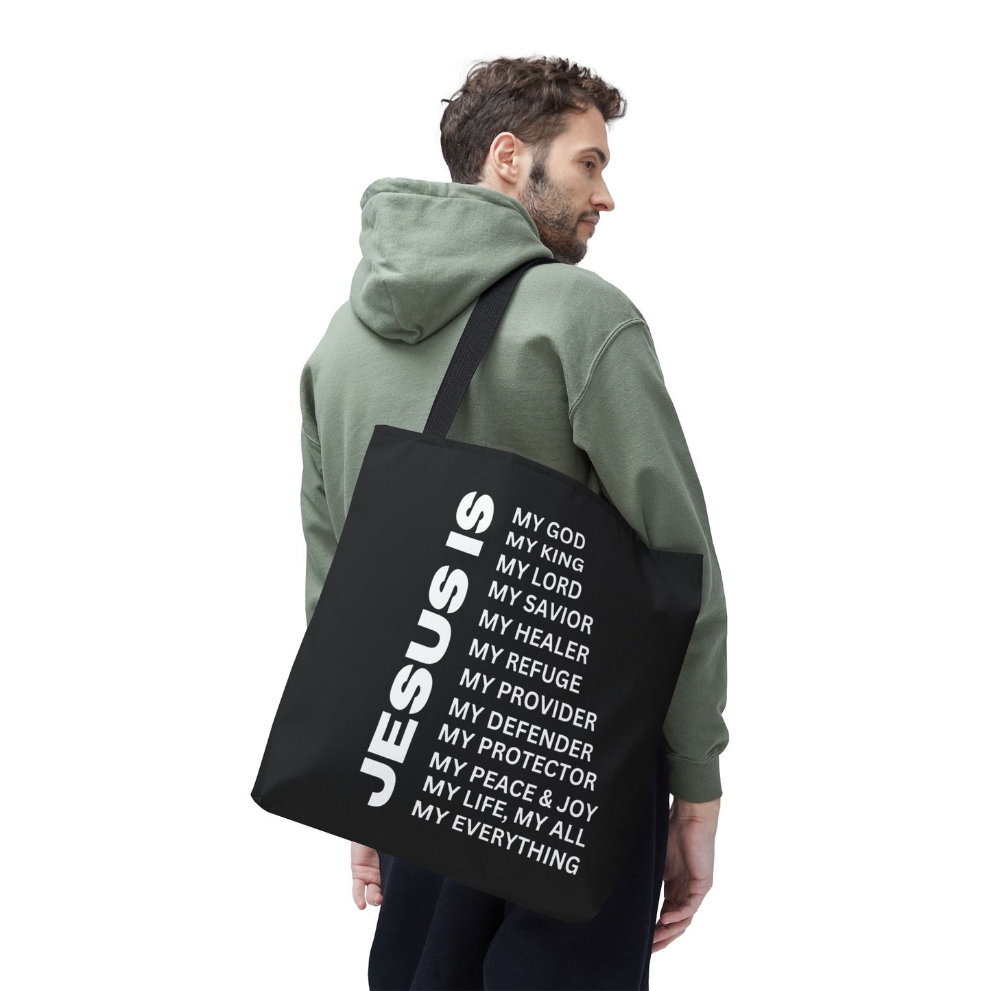 Christian JESUS IS Tote Bag - Black