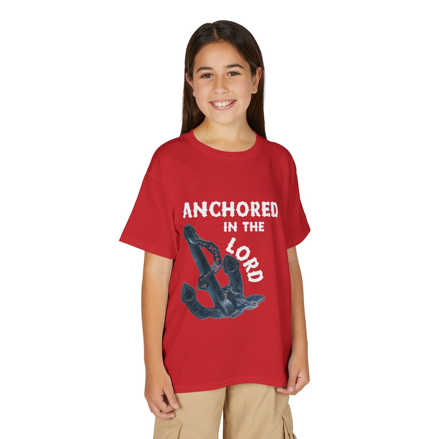Anchored in the Lord Youth T-Shirt — White