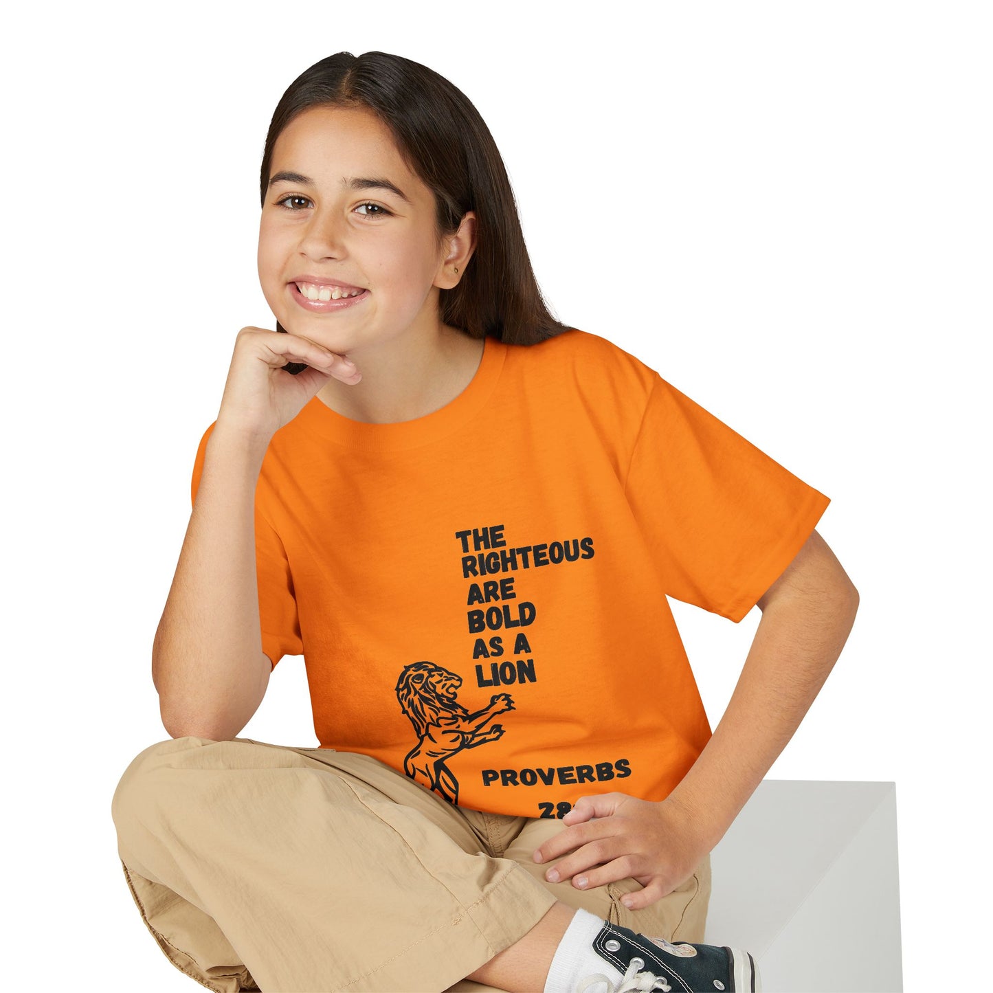The Righteous Are Bold as a Lion Youth T-shirt
