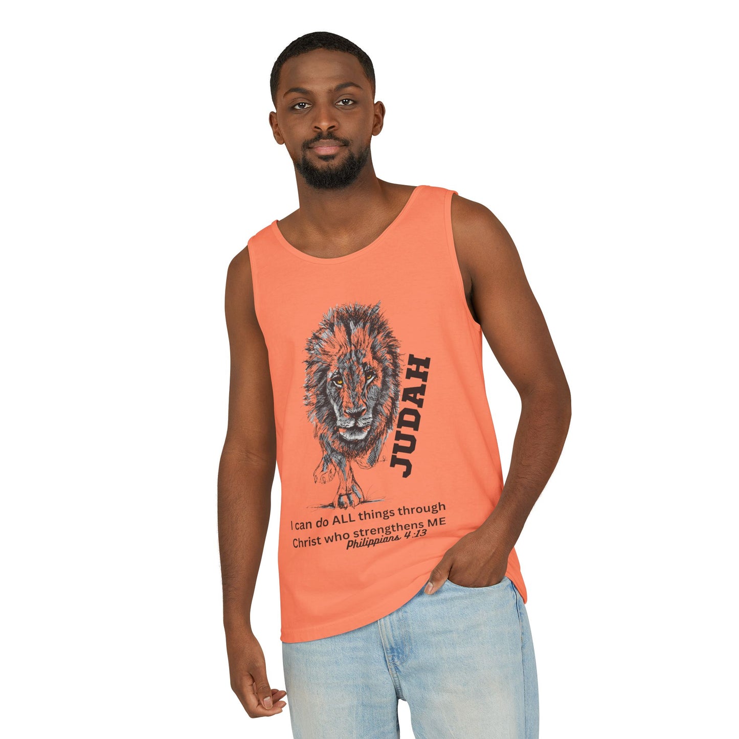 Lion of Judah Tank Top - 'I Can Do All Things' Philippians 4:13