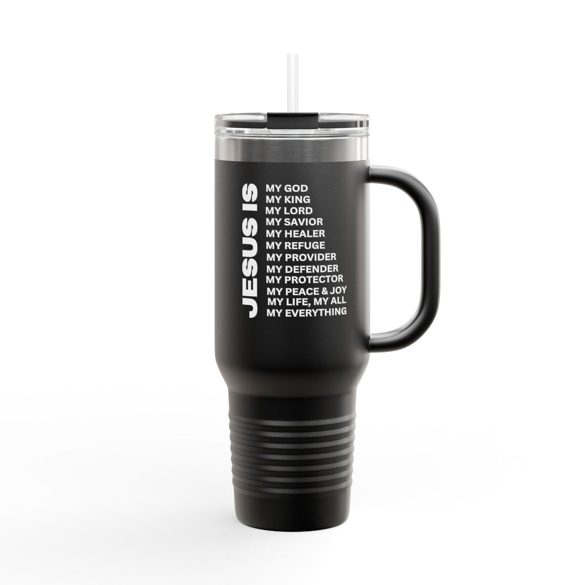 Christian JESUS IS Insulated Travel Mug, 40oz White