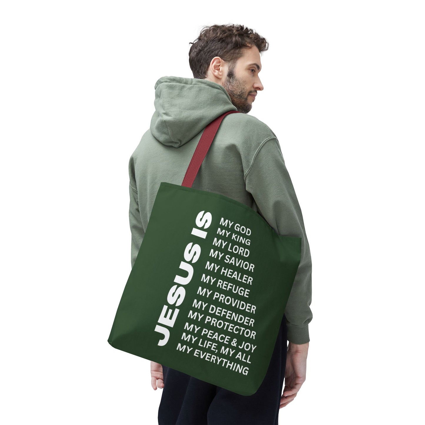 Christian JESUS IS Tote Bag - Green