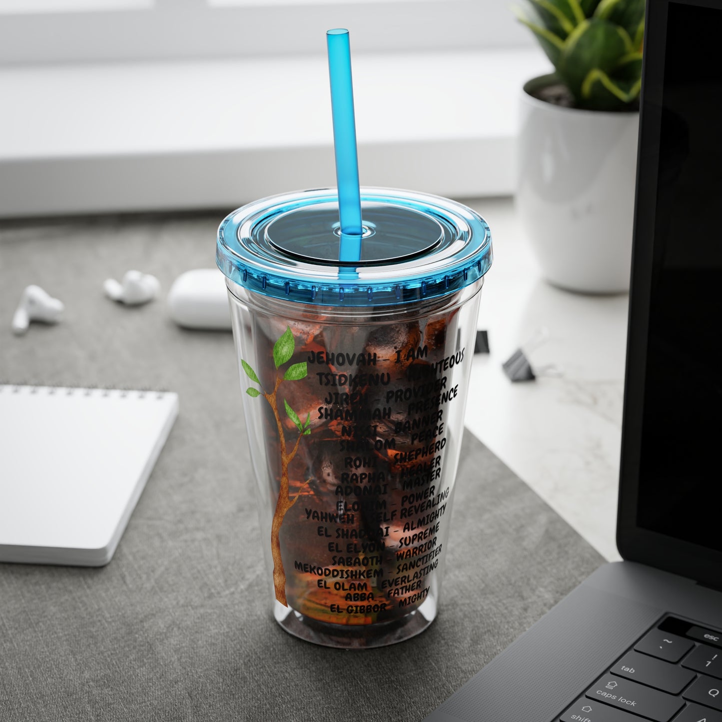 Characteristic Names of God 16oz Tumbler with Straw