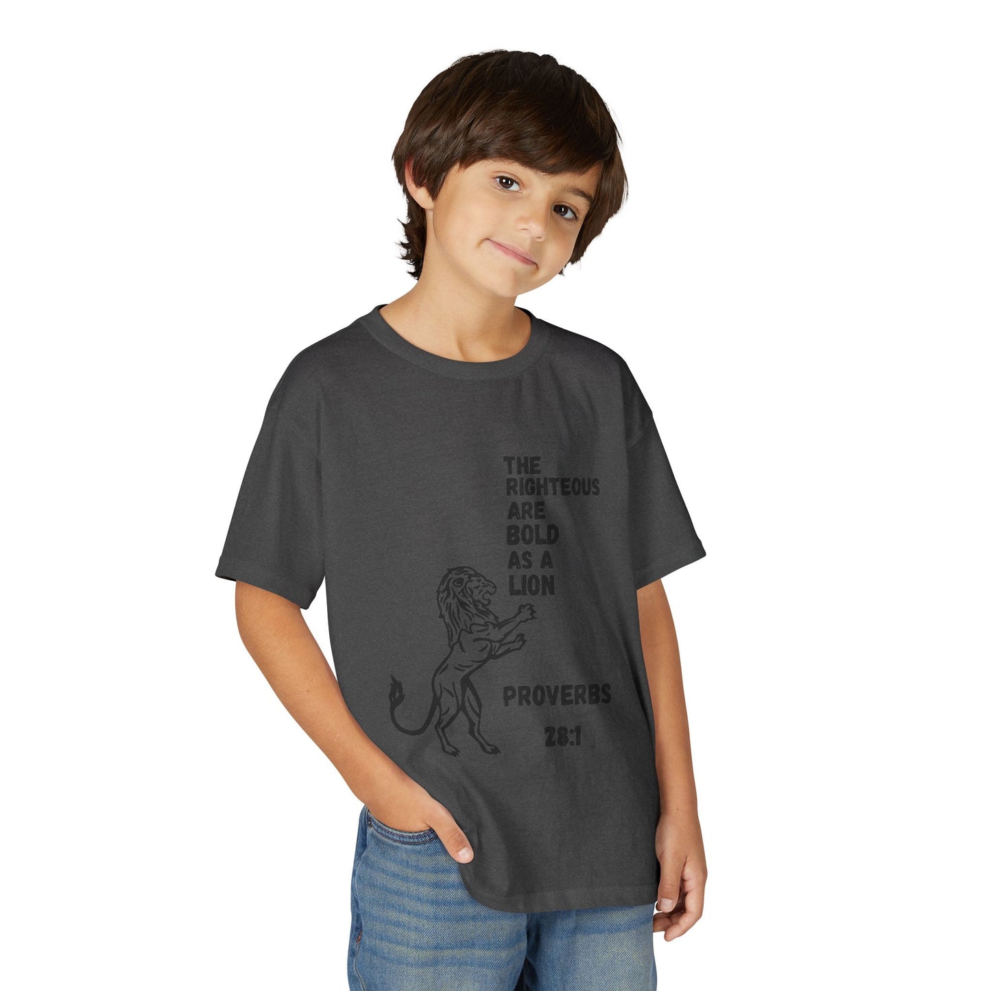 The Righteous Are Bold as a Lion Youth T-shirt
