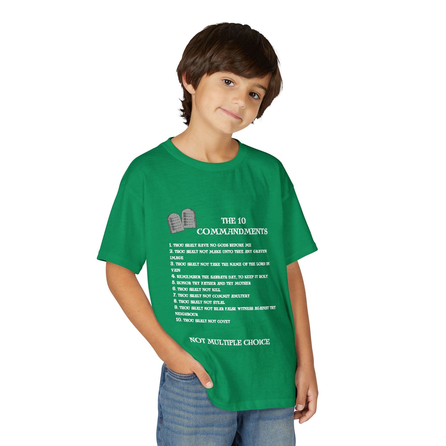 10 Commandments Youth T-shirt - White