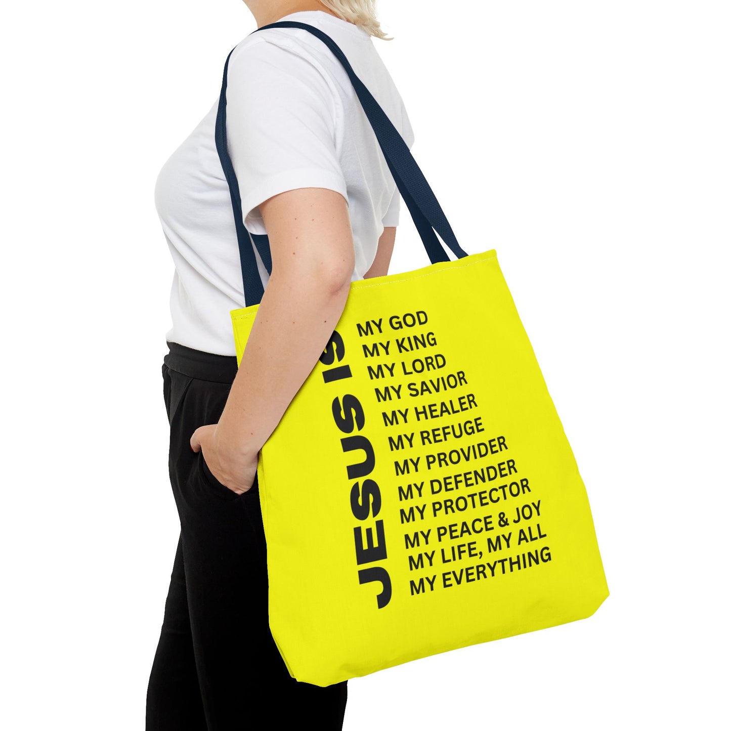 Christian JESUS IS Tote Bag - Yellow