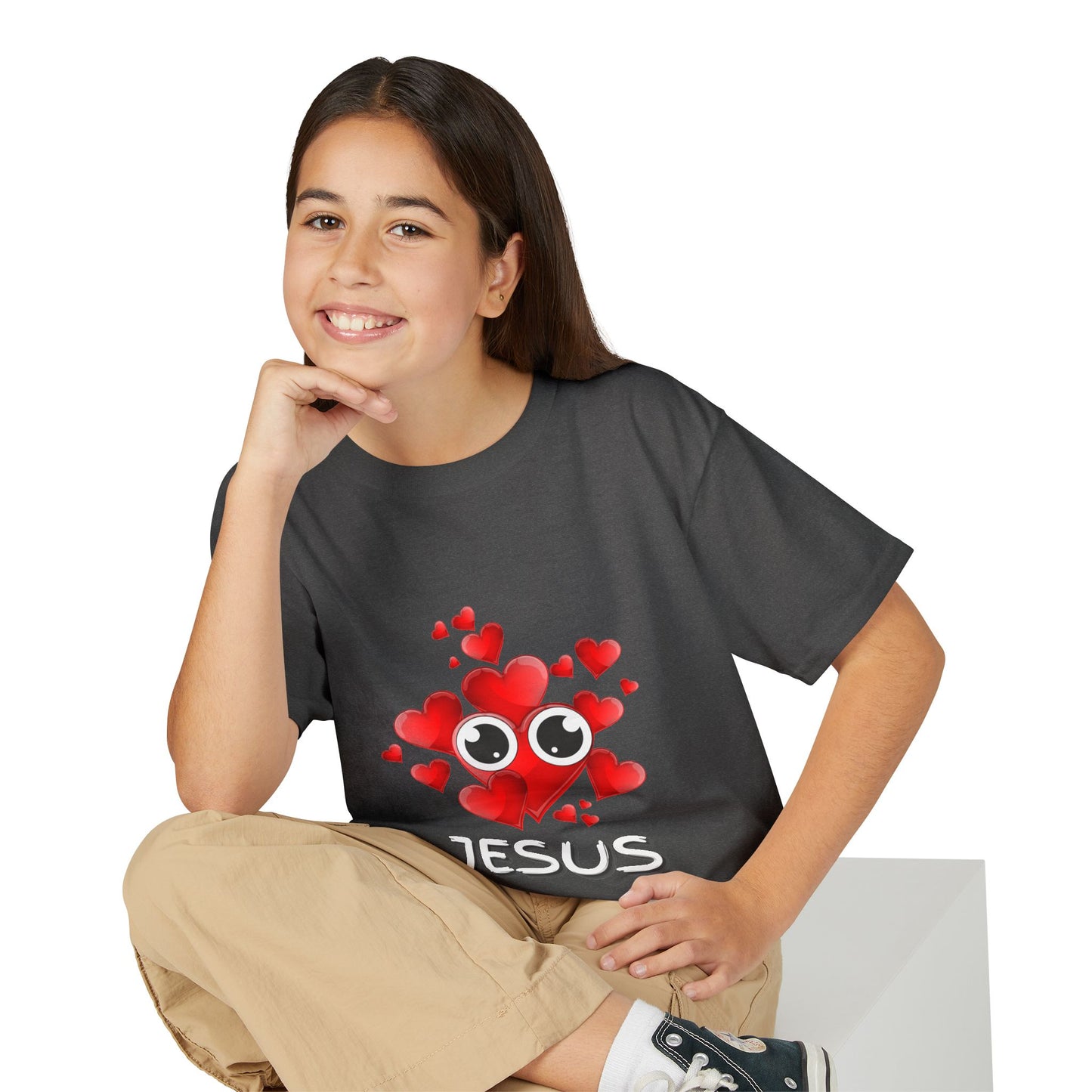 Eye Love Jesus Youth T-shirt - White