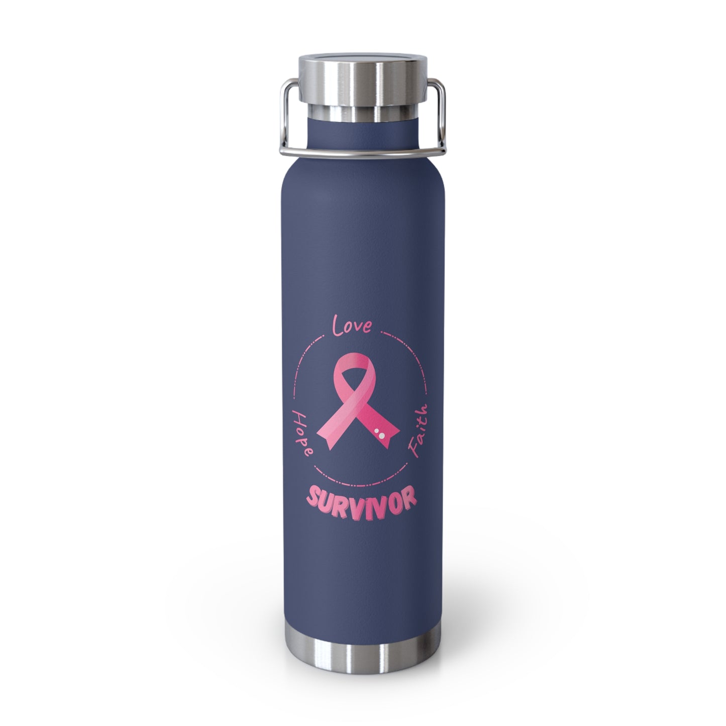 Survivor Breast Cancer Awareness 22oz Insulated Water Bottle