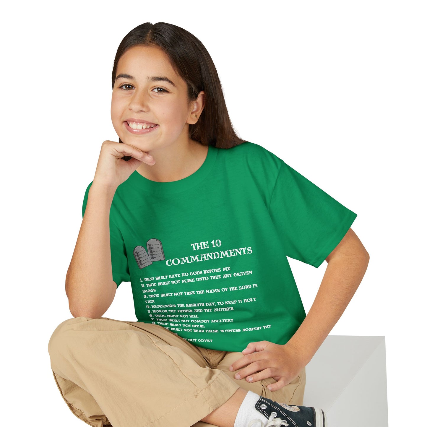 10 Commandments Youth T-shirt - White