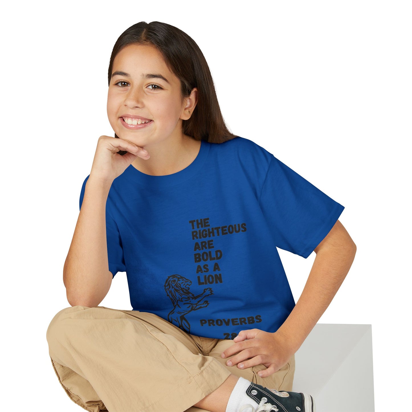 The Righteous Are Bold as a Lion Youth T-shirt