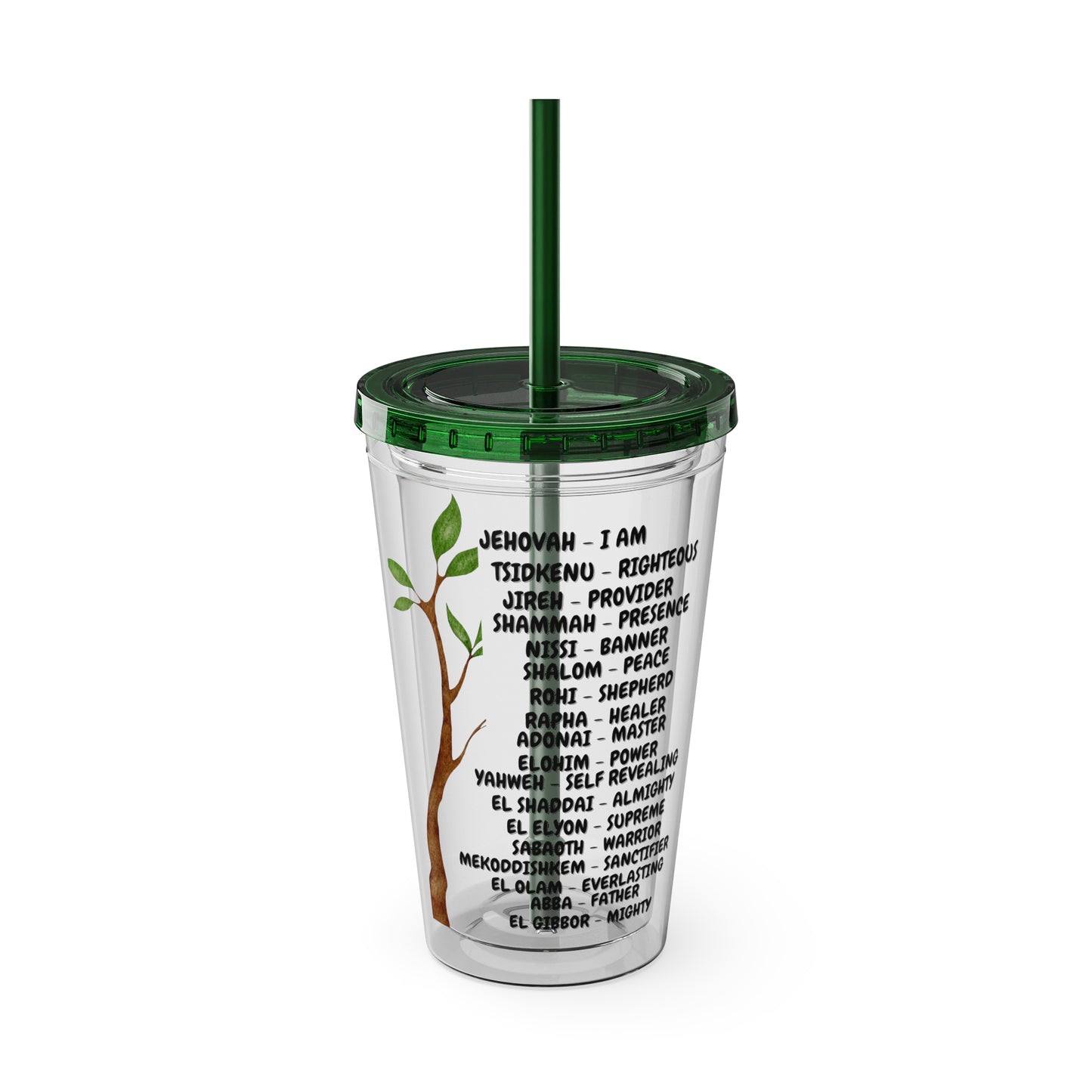 Characteristic Names of God 16oz Tumbler with Straw