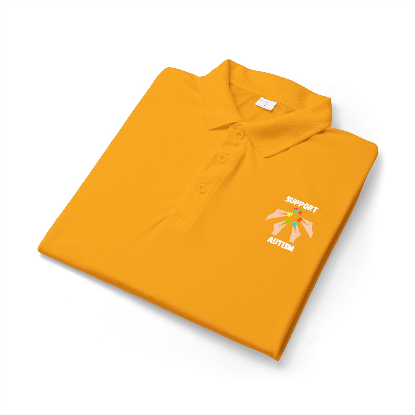 Support Autism Polo Shirt — White