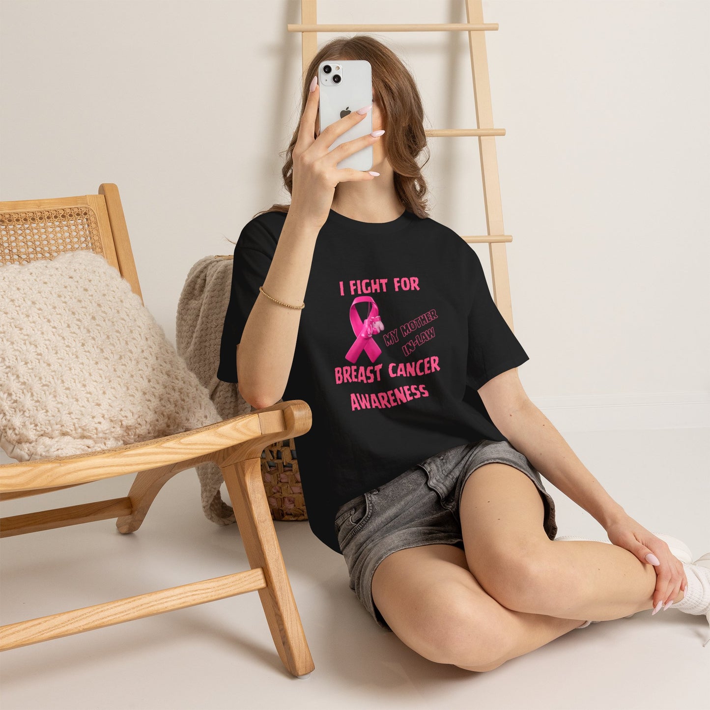 I Fight for My Mother-in-Law Pink Ribbon Tee