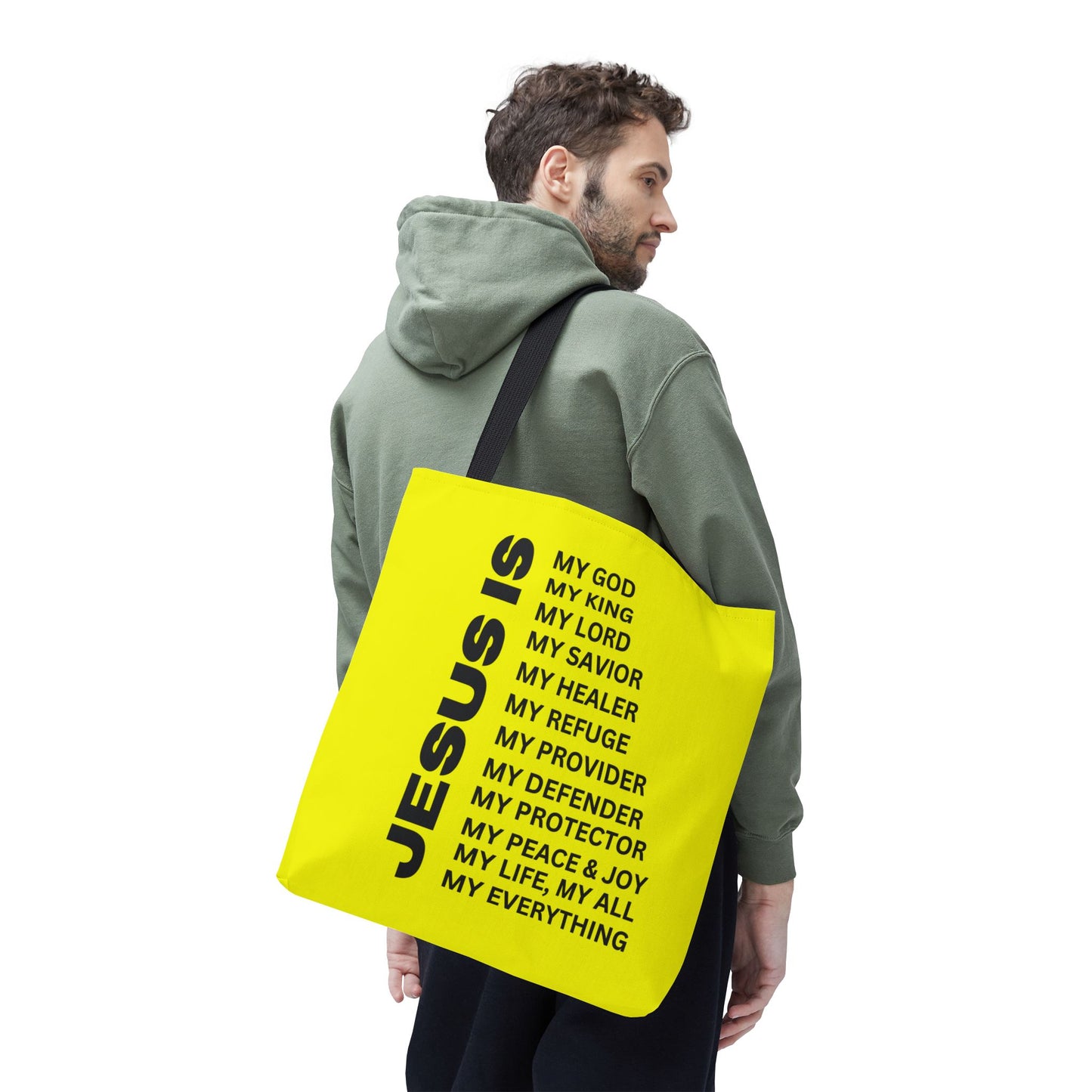 Christian JESUS IS Tote Bag - Yellow