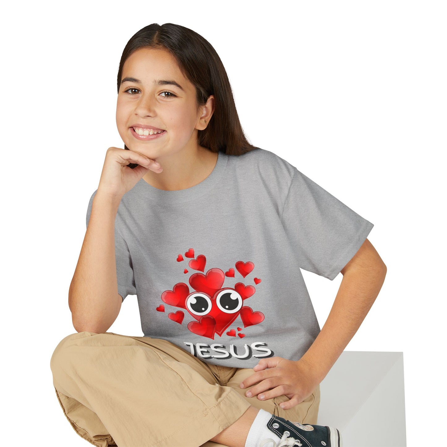Eye Love Jesus Youth T-shirt - White