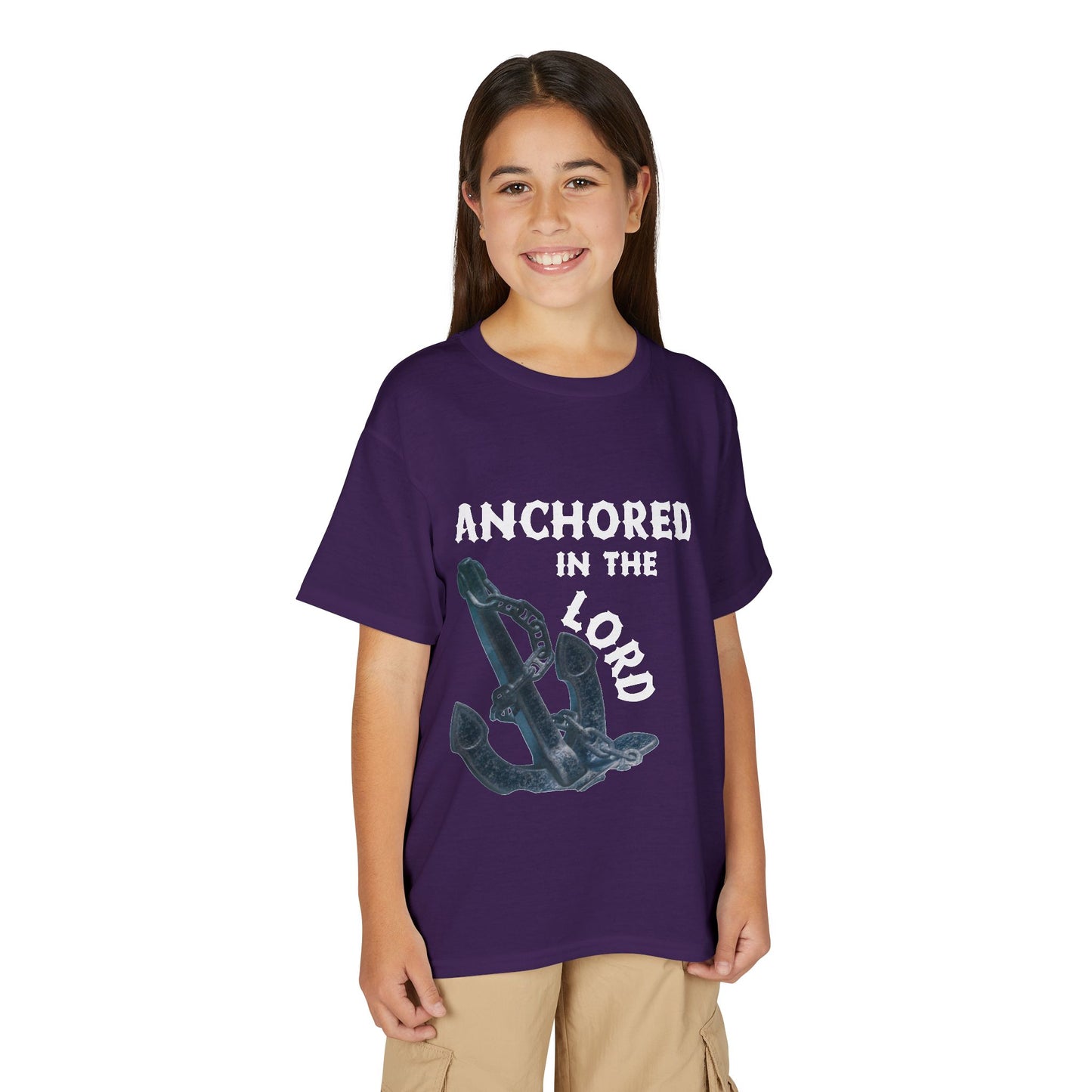 Anchored in the Lord Youth T-Shirt — White