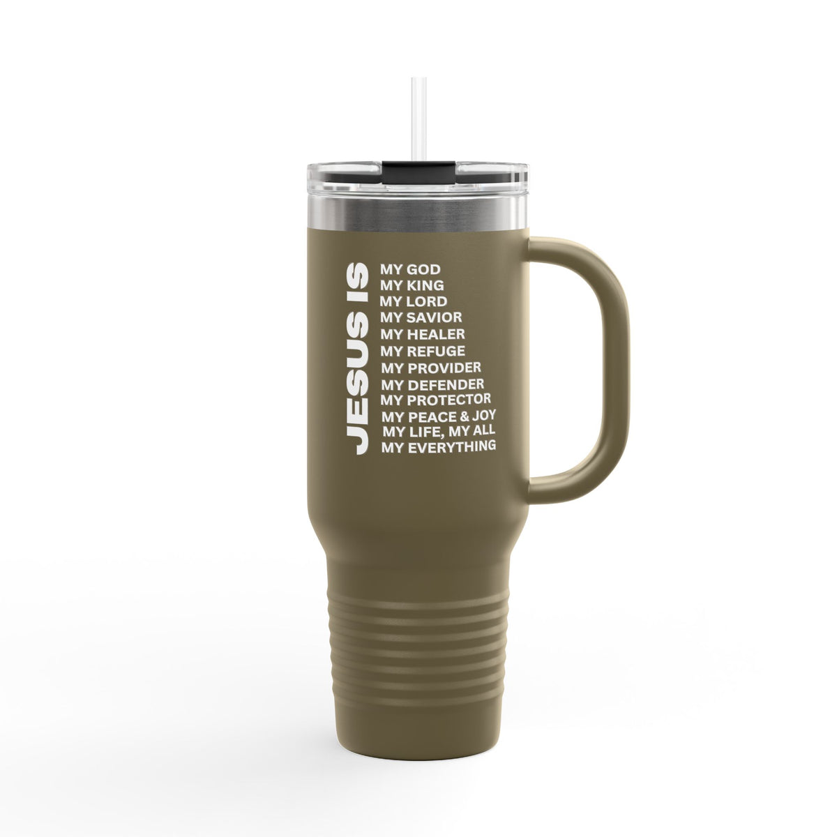 Christian JESUS IS Insulated Travel Mug, 40oz White