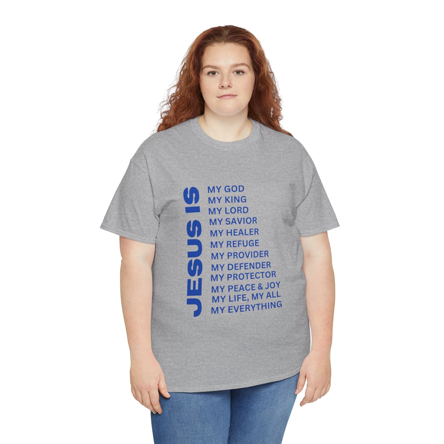 Christian JESUS IS T-Shirt - Blue