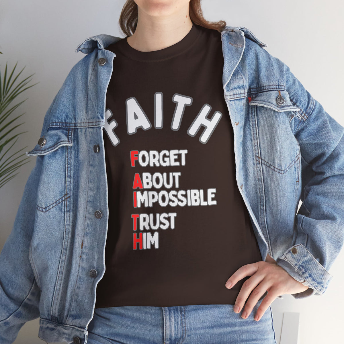 Faith T-Shirt "Forget About Impossible, Trust Him" Dark