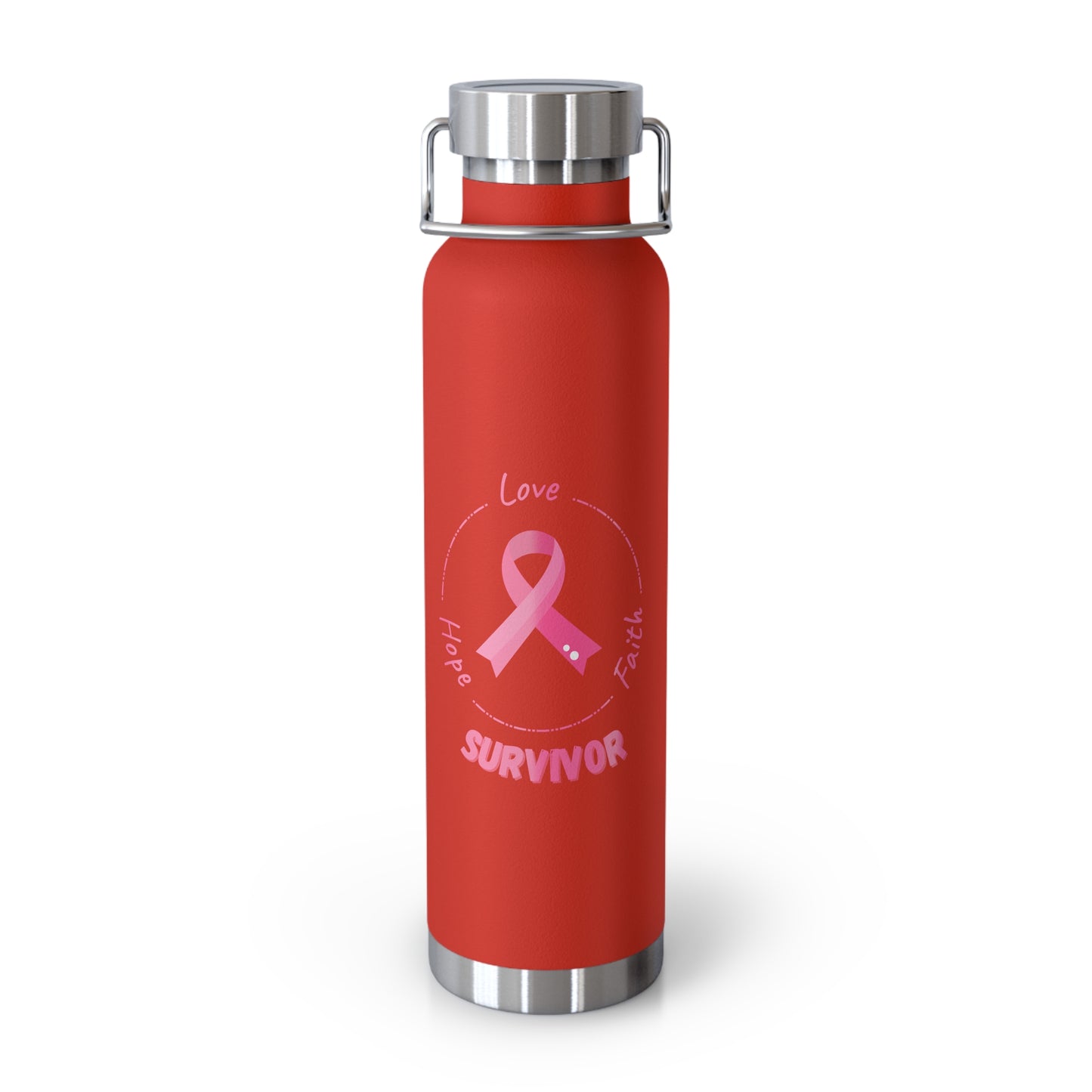 Survivor Breast Cancer Awareness 22oz Insulated Water Bottle