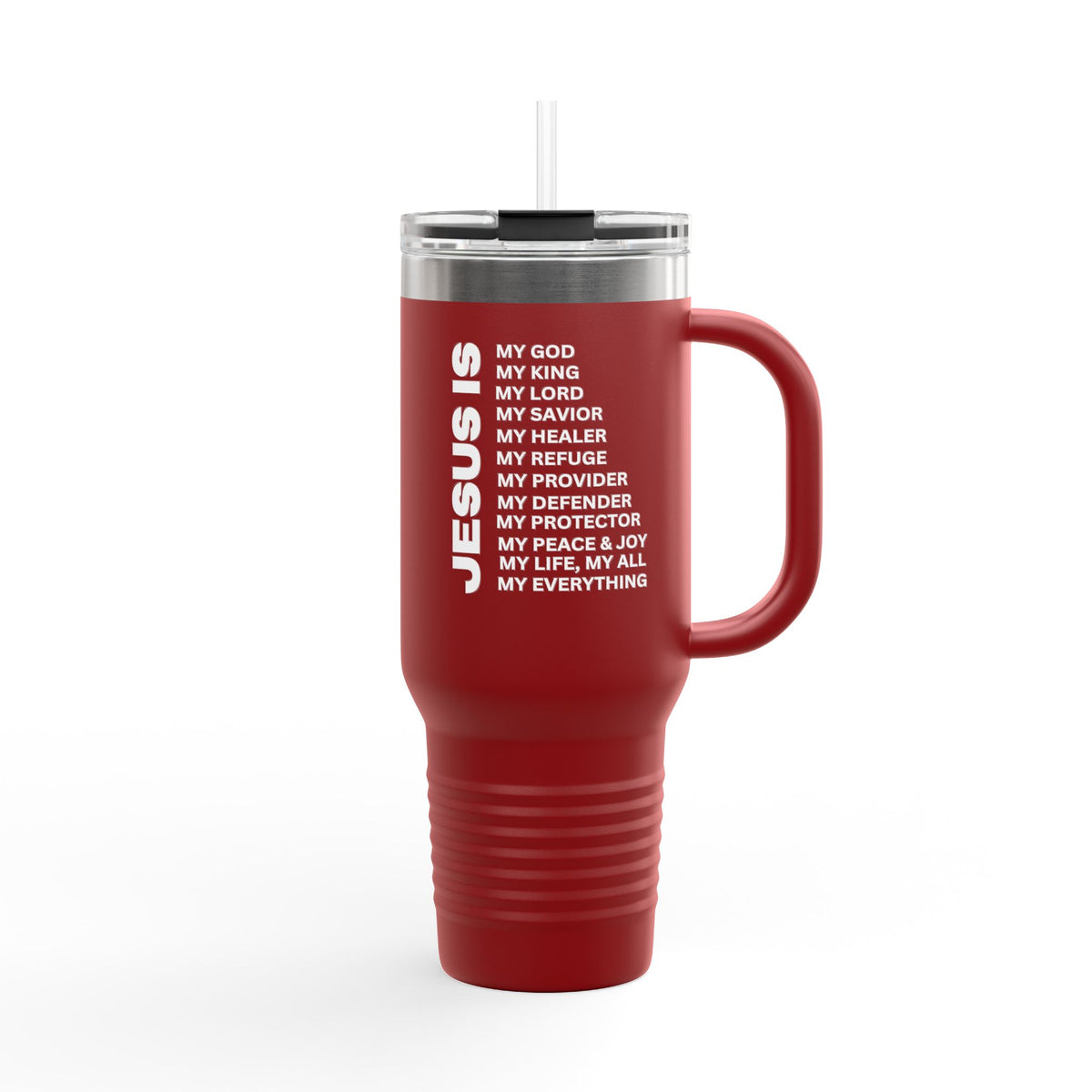 Christian JESUS IS Insulated Travel Mug, 40oz White